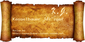 Kesselbauer József névjegykártya